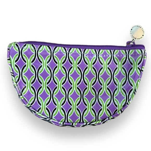 Vera Bradley Purple Green Frill Bag / Pouch Wallet - Picture 2 of 7